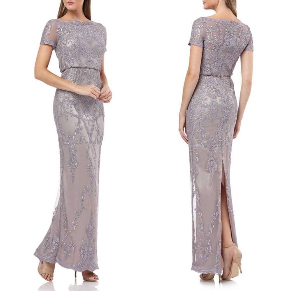 JS Collections Embroidered Lace Soutache Blouson